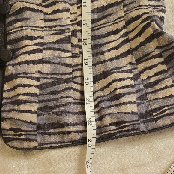 Adrianna Papell Silk Women's Patterned Blazer - Gray and Silver - Picture 8 of 15